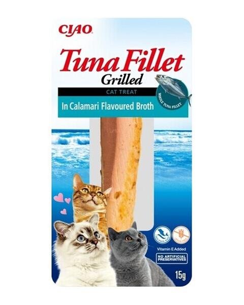 E-shop Maškrta Inaba Churu Grilled cat Tuniak vo vývare z kalamára 12ks 180g