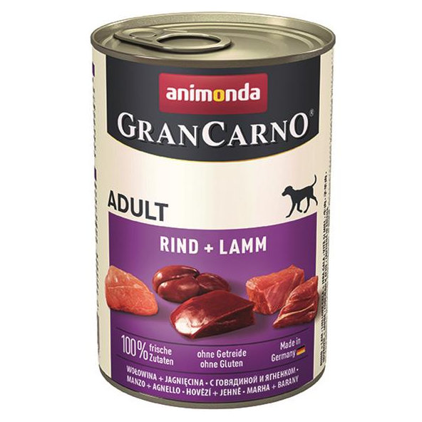 Animonda GRANCARNO® dog adult hovädzie a jahňa 6 x 400g konzerva