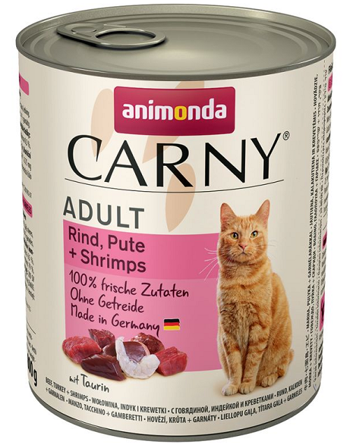 E-shop Animonda CARNY® cat Adult hovädzie, morka a krevety konzervy pre mačky 6x800g