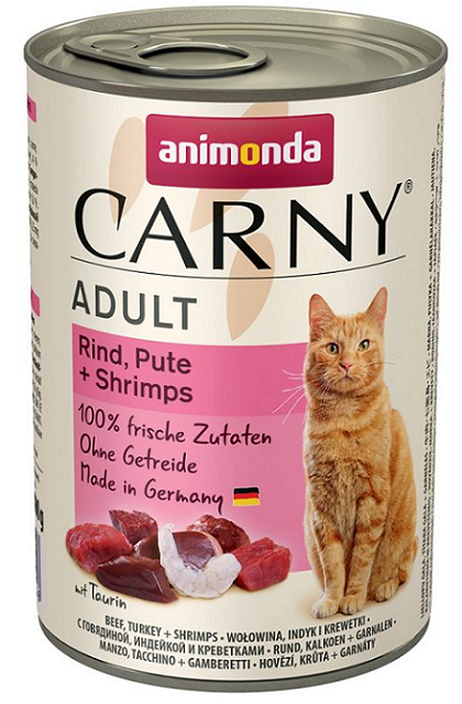 E-shop Animonda CARNY® cat Adult hovädzie, morka a krevety konzervy pre mačky 6x400g