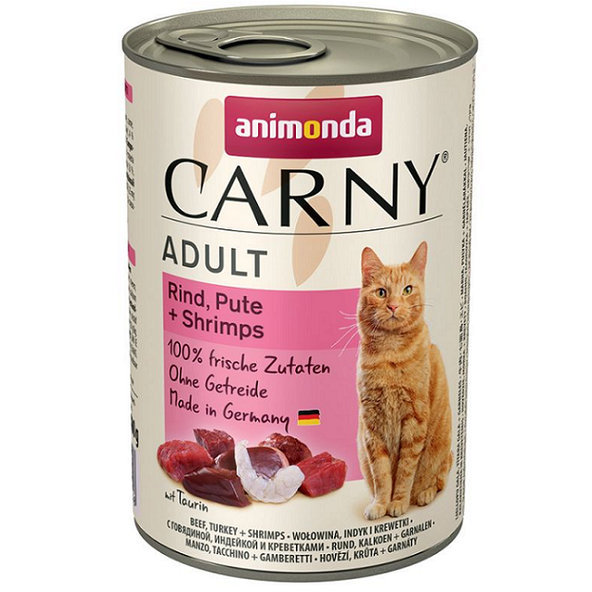 Animonda CARNY® cat Adult hovädzie, morka a krevety konzervy pre mačky 6x400g