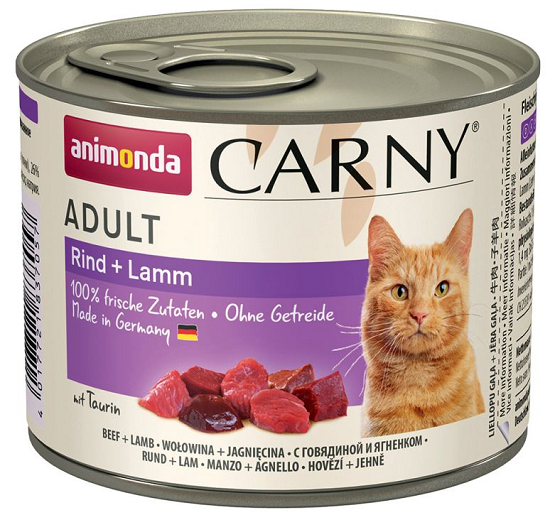 E-shop Animonda CARNY® cat Adult hovädzie a jahňa konzervy pre mačky 6x200g