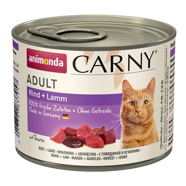 Animonda CARNY® cat Adult hovädzie a jahňa konzervy pre mačky 6x200g