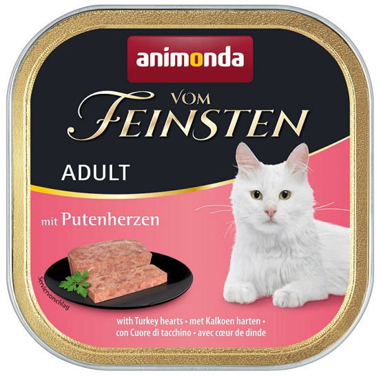 E-shop Animonda Vom Feinsten cat CLASSIC hovädzie a morčacie srdiečka vaničky pre mačky 16x100g