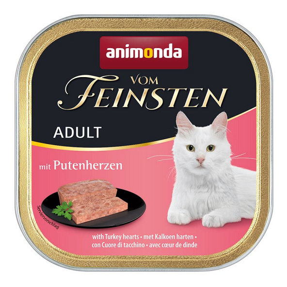 Animonda Vom Feinsten cat CLASSIC hovädzie a morčacie srdiečka vaničky pre mačky 16x100g