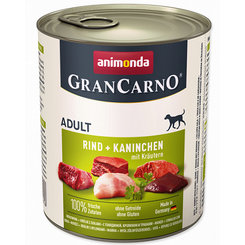 Animonda GRANCARNO® dog adult hovädzie, králik, bylinky 6 x 800g konzerva