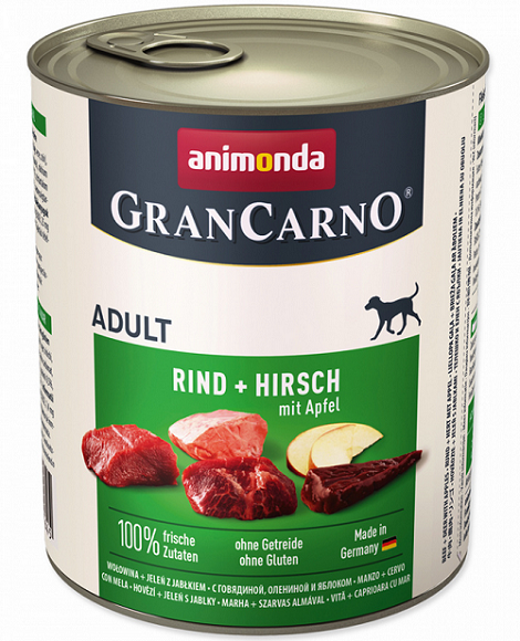 E-shop Animonda GRANCARNO® dog adult hovädzie, jeleň, jablko 6 x 800g konzerva