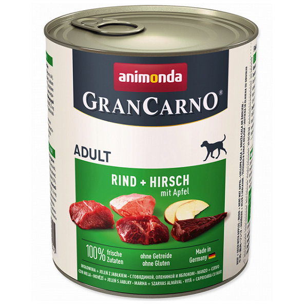 Animonda GRANCARNO® dog adult hovädzie, jeleň, jablko 6 x 800g konzerva