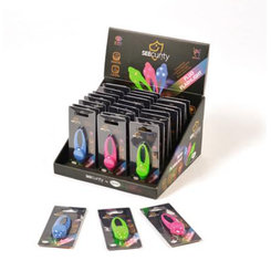 Prívesok na obojok DUVO+ LED svietiaci,silikónový (modrý, zelený, ružový) 8x3cm