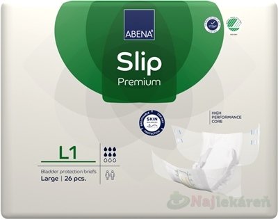 E-shop ABENA Slip Premium L1, inkontinenčné nohavičky (veľ. L), 26 ks