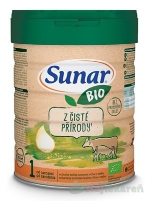 E-shop Sunar BIO 1, počiatočná mliečna výživa, 700 g