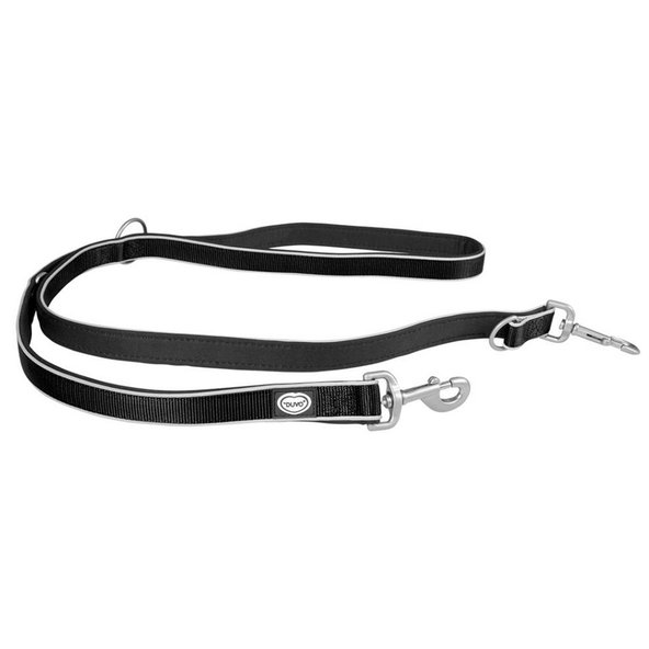 Vodítko DUVO+ EXPLOR WEST duo nylon čierne 200cm/25mm