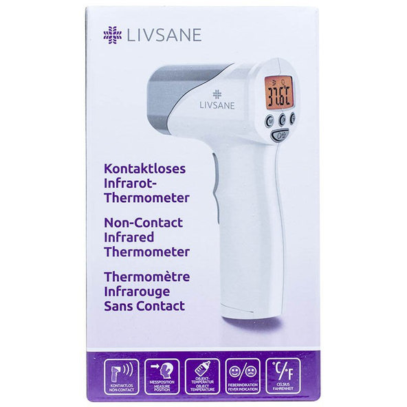 LIVSANE Bezdotykový infračervený teplomer digitálny 1 ks