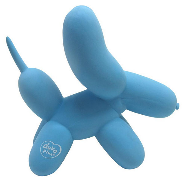 Hračka DUVO+ latexový balón teriér, pískajúci, modrý 14x6x14,5cm