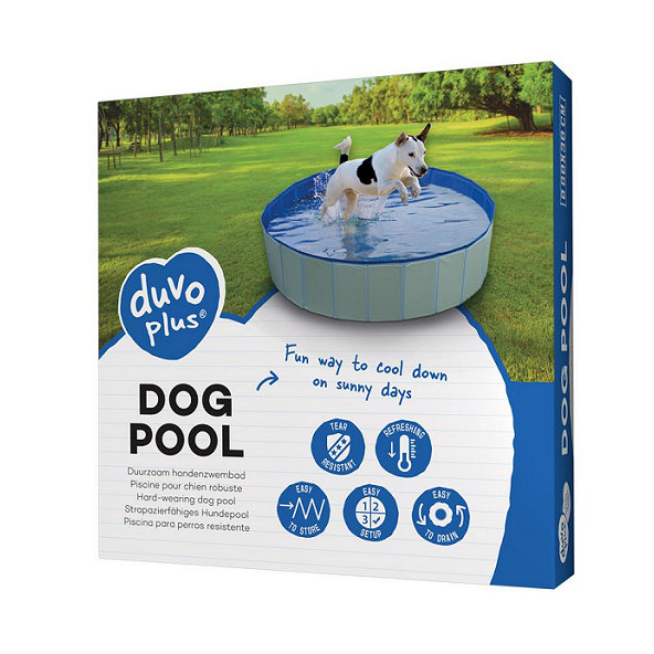 Bazén DUVO+ pre psy, modrý, priemer 80x30cm
