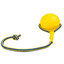 Hračka DUVO+ lopta plávajúca s lanom, žltá, priemer 10x49cm