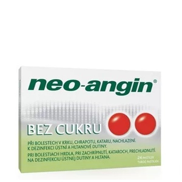 E-shop Neo-angin bez cukru tvrdé pastilky 24 pastiliek