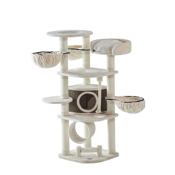 "ELIF" mačací strom krémová189cm