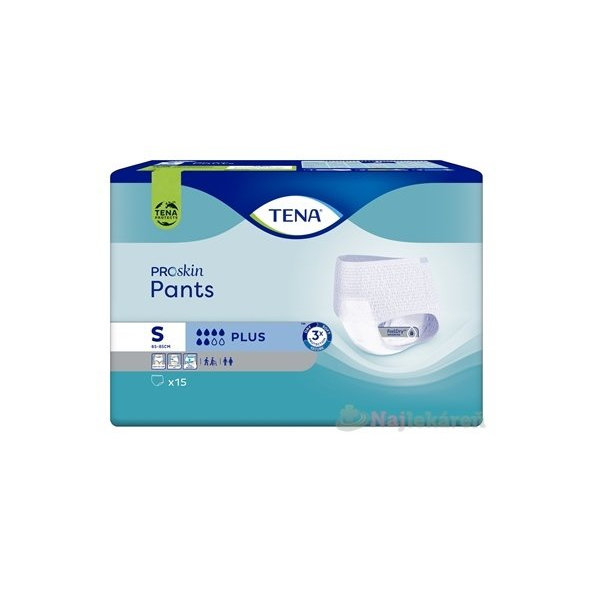 TENA Pants Plus S, inkontinenčné nohavičky (veľ. S), 15 ks