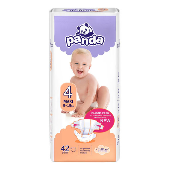 BELLA PANDA Plienky jednorazové 4 Maxi (8-18 kg) 42 ks