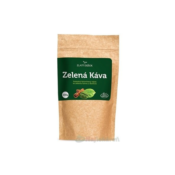 Zlatý Dúšok Zelená Káva instantný kávovinový nápoj so škoricou 100 g