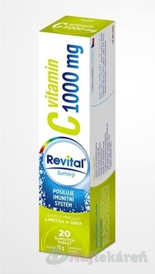 E-shop Revital vitamín C 1000 mg šumivý tbl eff s príchuťou limetky a grepu, 20 ks