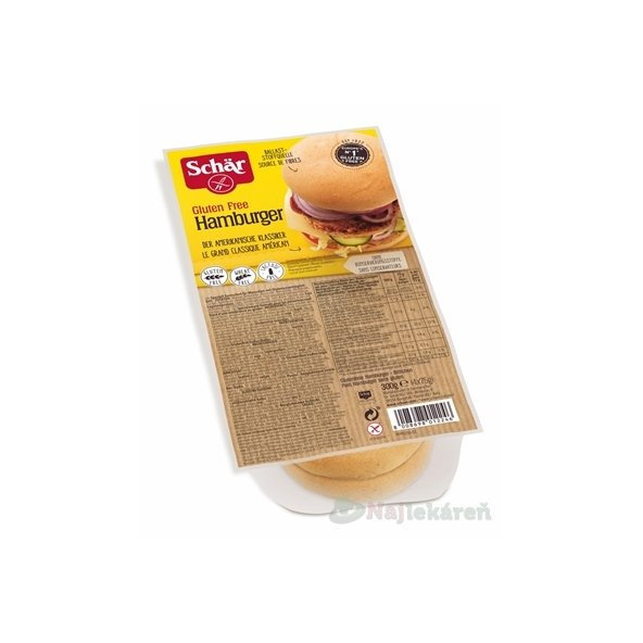 Schär ŽEMLE HAMBURGER, bezgluténové pečivo, 300g