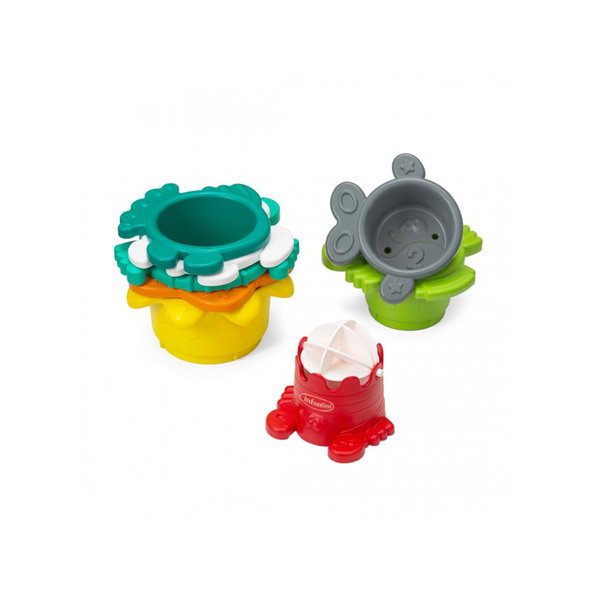INFANTINO Kelímky stohovacie do kúpeľa s mlynčekom