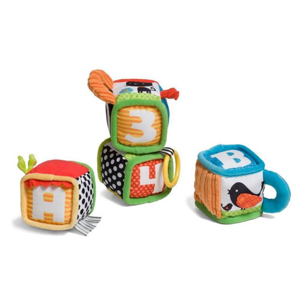 INFANTINO Kocky textilné s aktivitami 4 ks