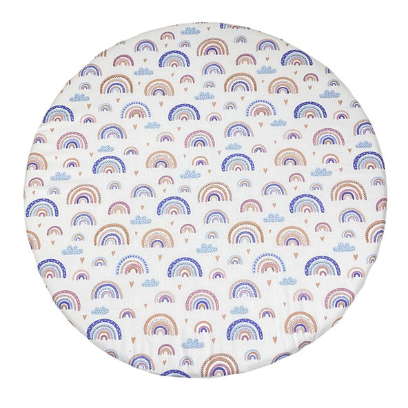 MIMIKO Prestieradlo na okrúhly matrac Duhy