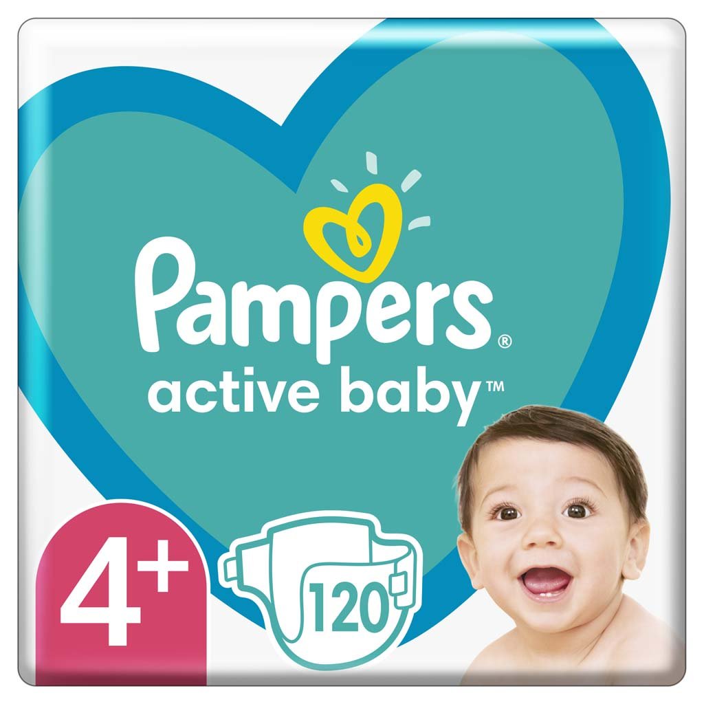 E-shop PAMPERS Active Baby Plienky jednorazové 4+ (10-15 kg) 120 ks - MEGA PACK