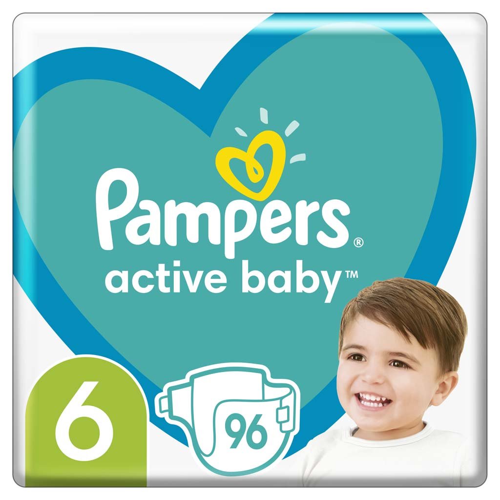 E-shop PAMPERS Active Baby Plienky jednorazové 6 (13-18 kg) 96 ks - MEGA PACK