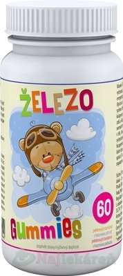 E-shop ŽELEZO Gummies - Clinical, hroznové bonbóny, 60ks