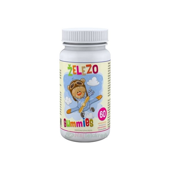 ŽELEZO Gummies - Clinical, hroznové bonbóny, 60ks