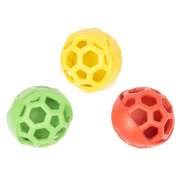 Hračka DUVO+ gumená futbalová lopta, polootvorená 11,5cm