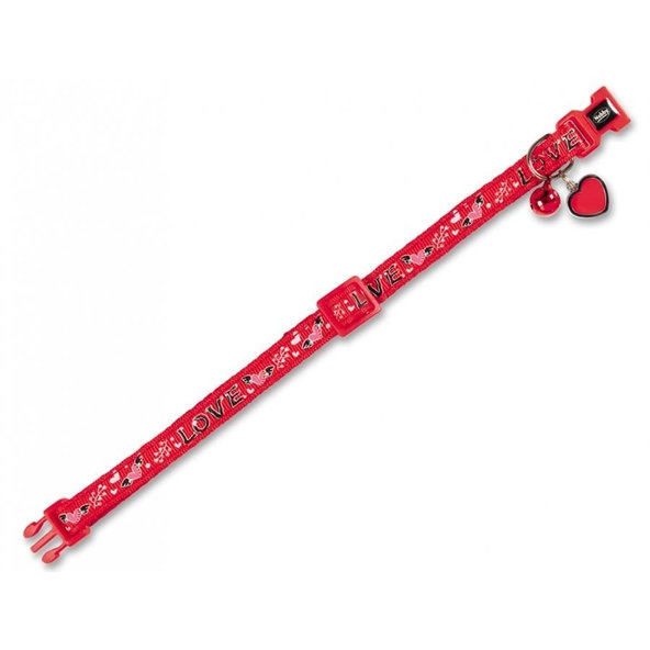 Obojok pre mačky "Love" červený