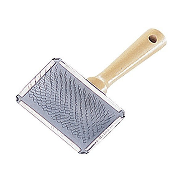 Kefa s drevenou rukoväťou pre psy a mačky na úpravu srsti "Nature Line" kefa S