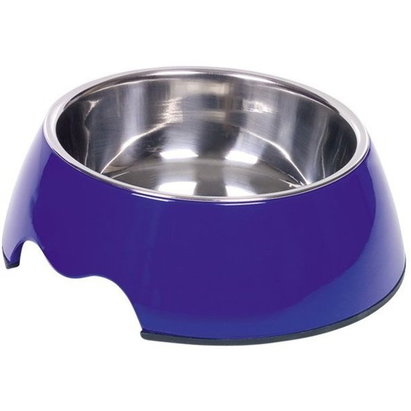 Nerezová miska pre psy a mačky "Nobly" modrá M 350ml