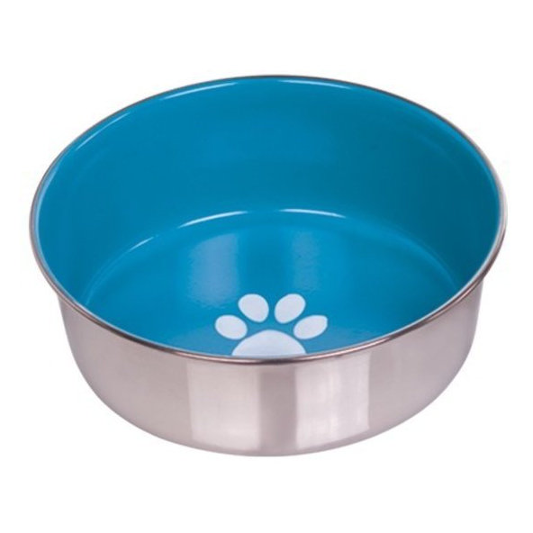 Miska pre psy a mačky "PAW" L modrá 1,9l