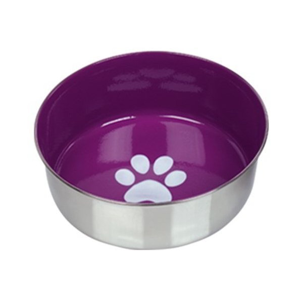 Miska pre psy a mačky "PAW" M fialová 950ml