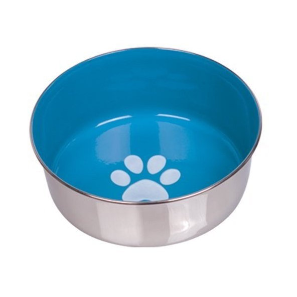 Miska pre psy a mačky "PAW" M nerezová miska modrá 950ml