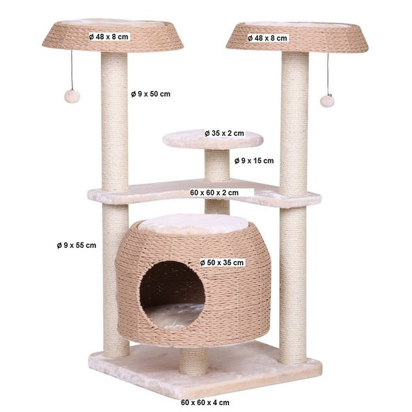 "Taruma" škrabadlo béžové 119cm