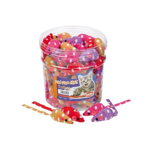 "Toy Box Cat" látkové myšky 72 ks