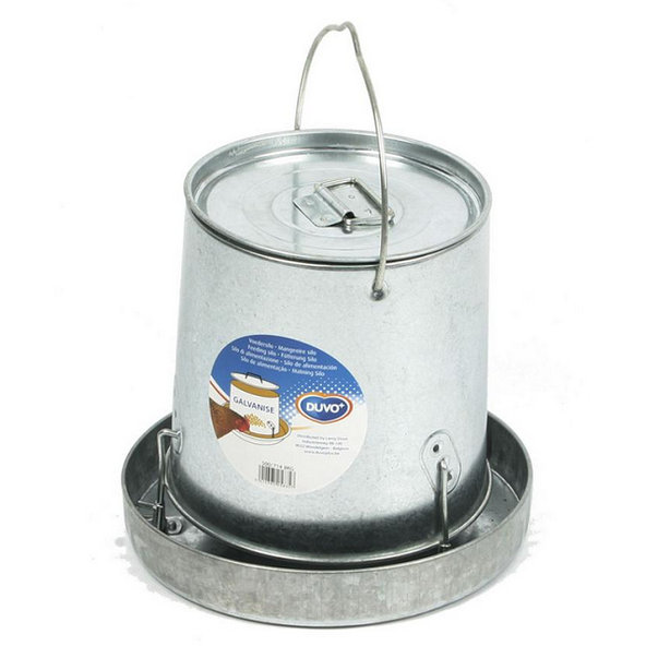 Kŕmidlo DUVO+ tubusové pre hydinu, pozinkované s vekom  24,5x36x39,5cm