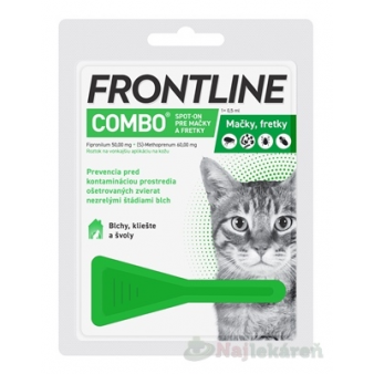E-shop Frontline Combo Spot-on - pipeta proti kliešťom pre mačky a fretky 0,5ml