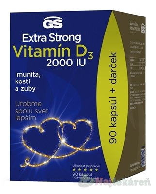 E-shop GS Extra Strong Vitamín D3 2000 IU darček 2022