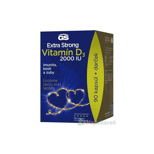 GS Extra Strong Vitamín D3 2000 IU darček 2022