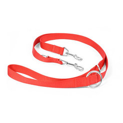 Vodítko DUVO+ Nylon nastaviteľné červené 200cm/25mm