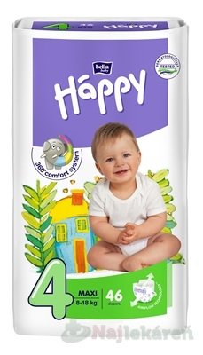E-shop Bella HAPPY 4 MAXI jednorázové detské plienky, 46 ks
