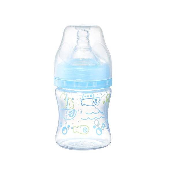 BABYONO Fľaša antikoliková Klasik modrá 120 ml 0 m+